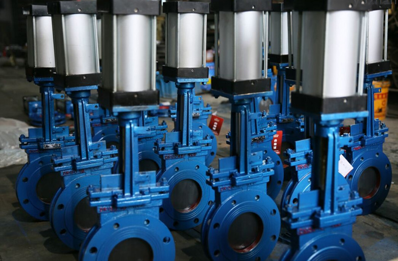 PZ673H-10C鑄鋼氣動刀型閘閥 PZ673H-10C鑄鋼氣動刀型閘閥