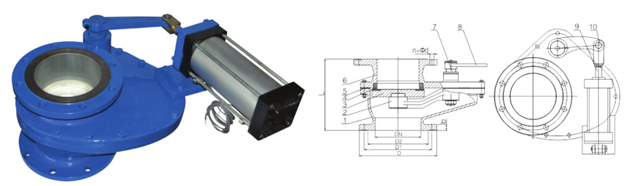 SZ643TC氣動擺動式陶瓷進料閥 SZ643TC氣動擺動式陶瓷進料閥